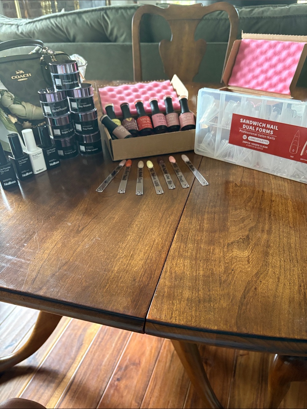 Nailboo Dip Powder Set with Brush Saver & Top Coat - Assorted Shades,